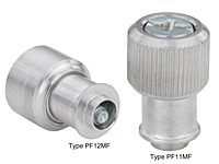 Large knob, spring-loaded –Types PF11MF and PF12MF
