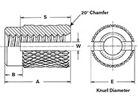 Thru Threaded Inserts - Types PPA, PPB