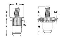 Blind Threaded Studs - Metric 2