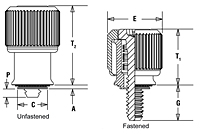 Large knob, spring-loaded –PEM C.A.P.S. 2