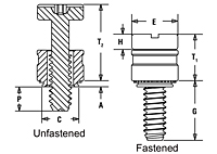 Captive panel screw-Screw head, no spring – PFHV 2