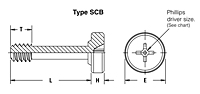 Captive panel screw-Tool only, spinning clinch bolt, no spring - SCB 2