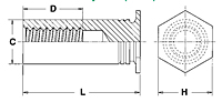 Threaded Standoffs for Sheets as Thin as .025” - Types TSO, TSOA, TSOS, Style #3