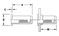Flat Head Round Body Threaded Insert - Closed End - Metric 2