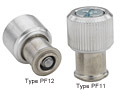 Large knob, spring-loaded –  Types PF11 and PF12