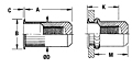 Minimized-Profile Head Threaded Insert - Closed End - Metric 2