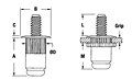 Blind Threaded Studs - Metric 2