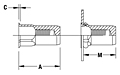 Thin Head Semihex Body Hex Counterbore Threaded Insert - Closed End - Metric 2
