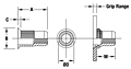 Countersunk Head Knurled Round Body Threaded Insert - Open End - Metric 2