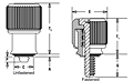 Large knob, spring-loaded –  Types PF11M and PF12M 2