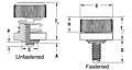 Captive Panel Screw - Low Profile Knob, Spring-loaded - Unified