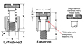 Captive screws, broaching  for PC boards 2