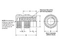 Molded-in Threaded Inserts, Self-Locking, Blind Threaded 2