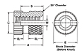 Press-in Threaded Inserts, Straight Knurl 2