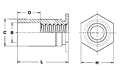 Thru-Hole Threaded Standoffs for Installation into Stainless Steel - Type SO4 2